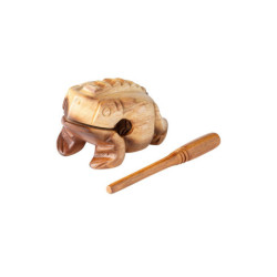 Rana güiro de madera 13x9 cm