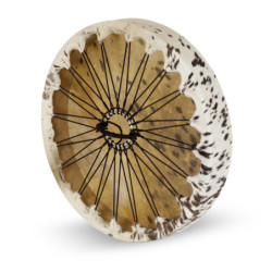 Pandero Chamanico De Piel Con Pelo 18 (45Cm) Ref. Vh01580